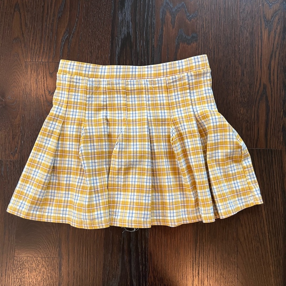 Altar’d State plaid yellow skirt